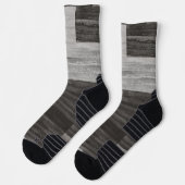 Taupe Imitats Jean Patch Socken (Links)