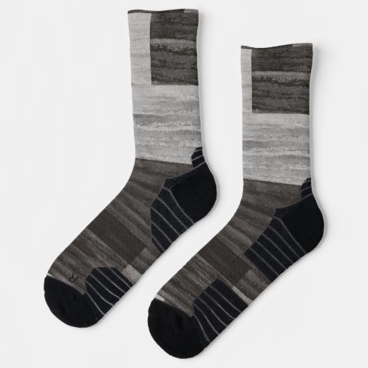 Taupe Imitats Jean Patch Socken (Links)