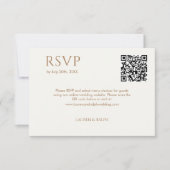 Taupe & Ivory Couple Monogram QR Wedding RSVP (Vorderseite)