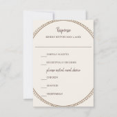Taupe & Ivory Wedding RSVP Card (Vorderseite)