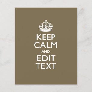 Taupe Kaffee Bleib ruhig und dein Text leicht Flyer