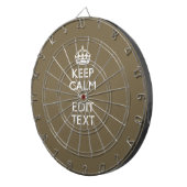 Taupe-Kaffee-Dekor Behalte Ruhe und Ihren Text lei Dartscheibe (Vorderseite rechts)