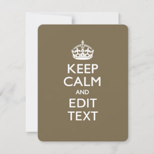 Taupe-Kaffee Keep Calm And Ihren Text leicht