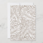 Taupe Leaf Blumendusche Einladung (Rückseite)