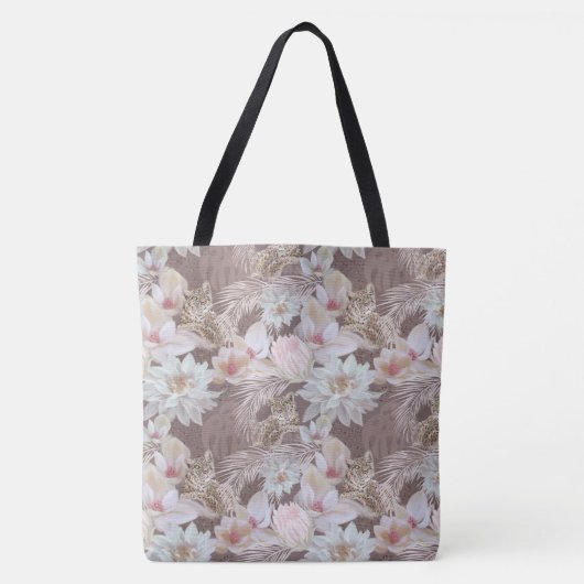 Taupe Leopard Tasche (Vorderseite)