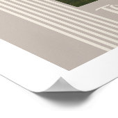 Taupe Lombard Lines Arch Custom Photo Art Print Poster (Ecke)