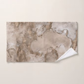 Taupe marble and gold abstract badhandtuch set (Handtuch)