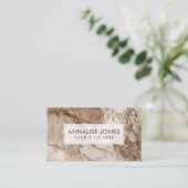 Taupe Marmor und abstrakte Visitenkarte (Stehend Vorderseite)