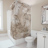 Taupe Marmor und Gold abstrakt Duschvorhang (Beispiel)