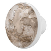 Taupe Marmor und Gold abstrakt Keramikknauf (Rechts)