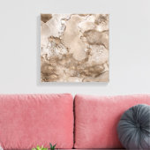 Taupe Marmor und Gold abstrakt Leinwanddruck (Insitu (Wohnzimmer))