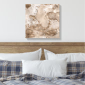 Taupe Marmor und Gold abstrakt Leinwanddruck (Insitu (Schlafzimmer))