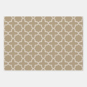 Taupe marokkanisches arabisches Muster Geschenkpapier Set (Vorderseite 2)