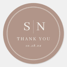 Taupe Minimal and Chic | Wedding Initial