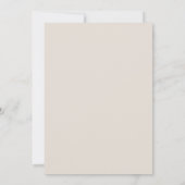 Taupe Minimal Save the Date Card (Rückseite)