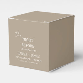 Taupe Minimal The Night Before Probe Dinner Geschenkschachtel