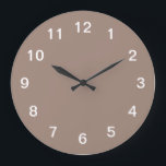 Taupe Minimalistische Acrylwand Große Wanduhr<br><div class="desc">Taupe Minimalistische Acrylic Wall Clock,  eine schöne moderne Wanduhr mit leicht lesbaren Zahlen auf schlichtem Taupe-Hintergrund.</div>