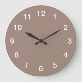 Taupe Minimalistische Acrylwand Große Wanduhr