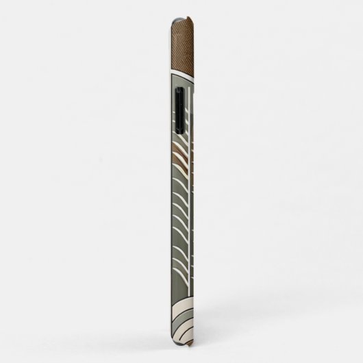 Taupe Mocha Abstrakt Gran Arcs Pattern Pinguin Case-Mate iPhone Hülle (Hinten/Rechts)