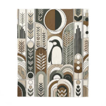Taupe Mocha Abstrakt Gran Arcs Pattern Pinguin