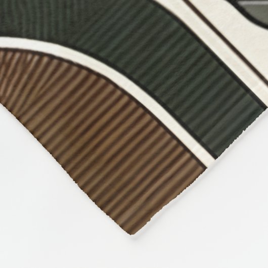 Taupe Mocha Abstrakt Gran Arcs Pattern Pinguin Fleecedecke (Ecke)