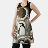 Taupe Mocha Abstrakt Gran Arcs Pattern Pinguin Schürze (InSitu)