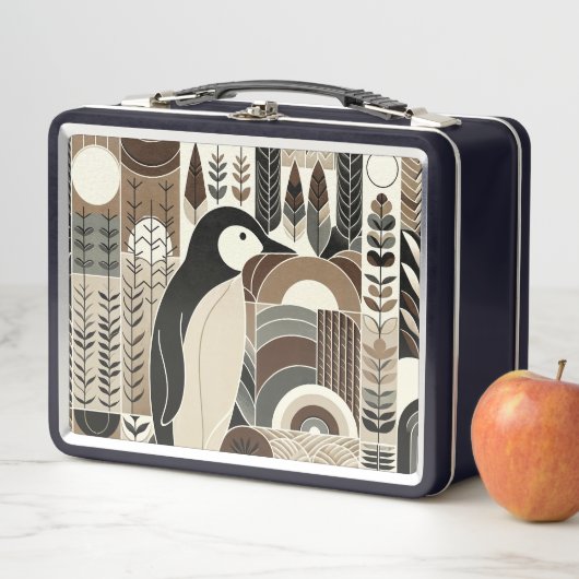 Taupe Mocha Elfenbeinpinguin in Pflanze des Grabwa Metall Brotdose (Beispiel)