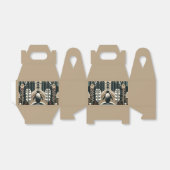 Taupe Mocha Elfenbeinpinguinwald mit Arkaden Geschenkschachtel (Ungefaltet)