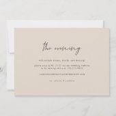 Taupe Modern glücklich immer nach der Party Einlad Einladung (Rückseite)