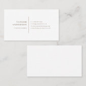 Taupe Modern Serif Typografie Minimalistisch Visitenkarte (Vorne/Hinten)