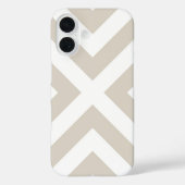 Taupe Modern X Stripe Case-Mate iPhone Hülle (Rückseite)