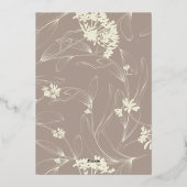 Taupe Modernes Brautparty Einladung (Rückseite)