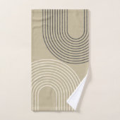 Taupe-Neutral-Minimalistisch Badhandtuch Set (Handtuch)