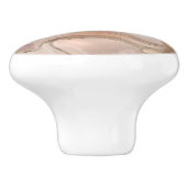 Taupe Palette flüssiger Marmor und Gold abstrakt Keramikknauf (Seitenansicht)