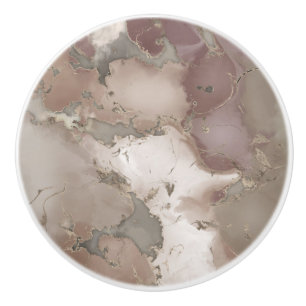 Taupe Palette Tinte und Gold abstrakt Keramikknauf