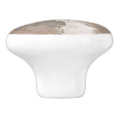 Taupe Palette Tinte und Gold abstrakt Keramikknauf (Seitenansicht)