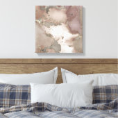 Taupe Palette Tinte und Gold abstrakt Leinwanddruck (Insitu (Schlafzimmer))