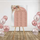Taupe pampas grass wedding seating chart acrylschild