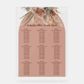 Taupe pampas grass wedding seating chart acrylschild (Vorderseite)