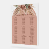 Taupe pampas grass wedding seating chart acrylschild (Winkel)