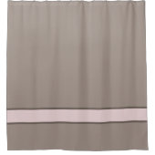 Taupe & Pink Duschvorhang (Vorderseite)