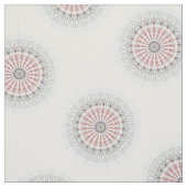 Taupe Red Blue White Mandala Stoff (Muster)