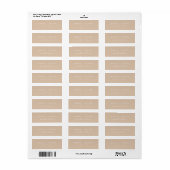 Taupe Return Address Label Modernes Minimalistisch (Vorne)