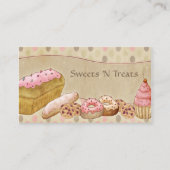 Taupe-Rosa backt Bäckerei zusammen Visitenkarte (Vorderseite)