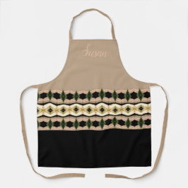 Taupe rosa und schwarz schürze