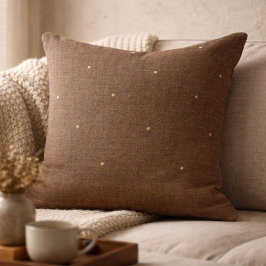 Taupe Rustic Hearth Throw Pillow Kissen