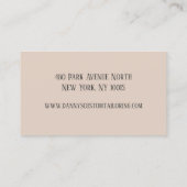 Taupe Schneider Nähmaschine Visitenkarte (Rückseite)