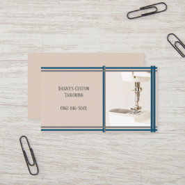 Taupe Schneider Nähmaschine Visitenkarte