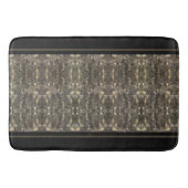 Taupe-schwarzer Marmorstreifen Badematte (Vorderseite)