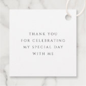 Taupe Script Cross Boy First Communion Geschenkanhänger (Rückseite)